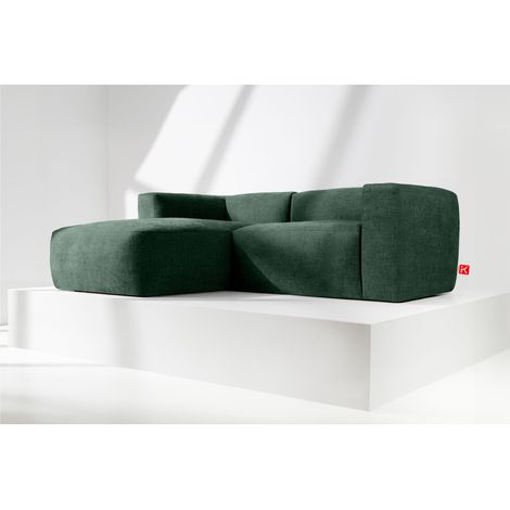 KONSIMO BUFFO Ecksofa Links 3/4 Sitzer mit extrem weicher und bequemer Sitz, blau (1/5)