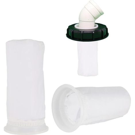 Lot de 2 filtres à eau de pluie IBC 10.5 x 20.5 cm Filtration nylon indéchirable Réutilisables et faciles à nettoyer (1/5)