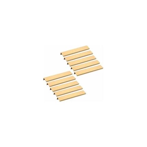 Trimec – Lot de 10 poignées invisibles pour meuble – Entraxe 160mm – Alliage d'aluminium – Finition or pour tiroirs et armoires modernes