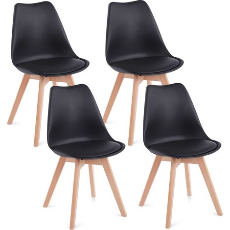 Chaises ABBY Noir (Lot de 4) (1/4)