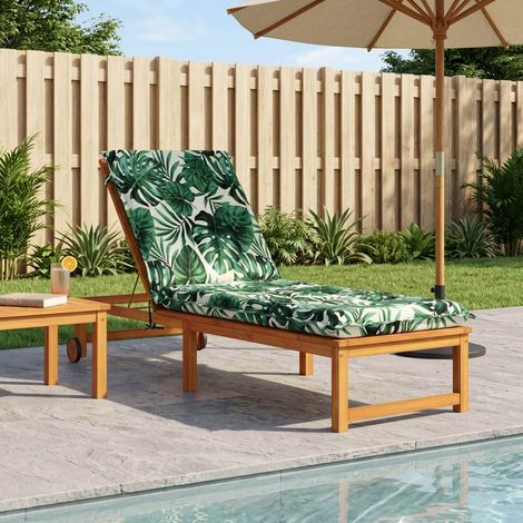 vidaXL Coussin de transat GEMERT 100 % polyester Motif feuilles (1/5)