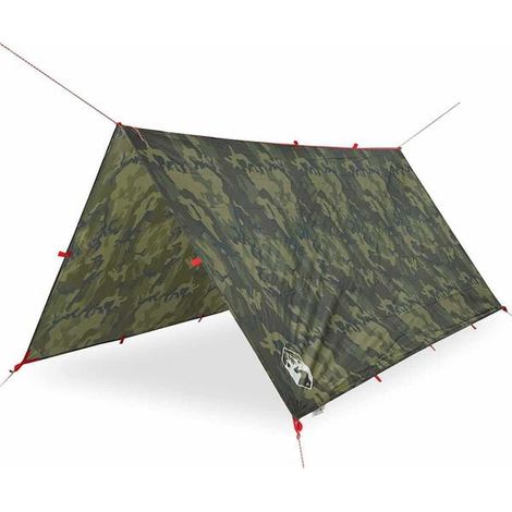 Bâche de camping imperméable camouflage, 306 x 306 cm (1/5)