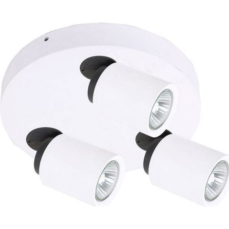 Italux Lucien - Faretti moderni bianchi a 3 luci con paralume bianco, GU10