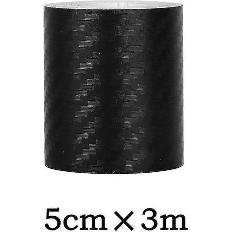 3D-Autoaufkleber aus schwarzer Carbonfaser, Rollenfolie, Auto- und Motorrad-Styling, DIY-Vinylaufkleber, Dekoration-5cmx300cm