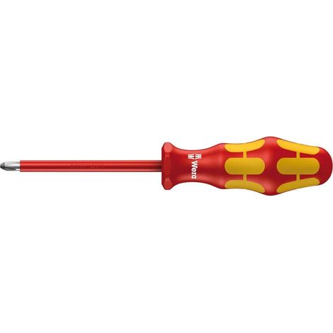 165 I Pz Vde Tournevis isolé pour vis cruciformes Pz, 0 x 80 mm, Vert/Jaune (1/2)