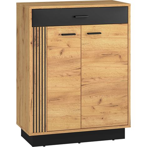 Selsey Vasco - Buffet à 1 tiroir, à 2 portes - 70 cm - Chêne (1/5)