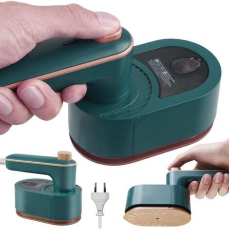BUNTHAUS Fer à Repasser de Voyage: 40W Mini Fer à Vapeur Portable avec 50ml D’Eau, Fer à Vapeur Pliable, 30s de Chauffage Rapide, Portable Machine à Repasser pour Les Voyages et à La Maison (Vert)