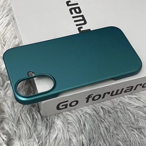 Coque de téléphone transparente rigide en polycarbonate effet grès mat (iPhone 14 Pro vert) (1/5)