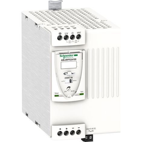 Alimentatore con comm. regolata - 1 o 2 fasi - 200..500 V CA - 24 V - 10 A - ABL8RPS24100