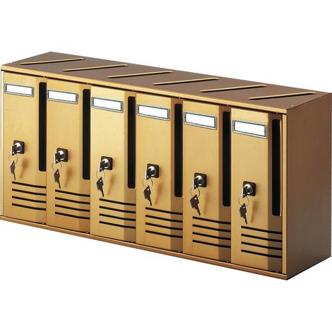 CASSETTA POSTALE ALUBOX CUBO C6 62X17,5X30 BRONZO- ALUBOX- 1,0 pz