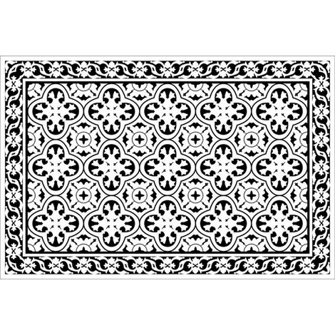 LAN Carreaux de mosaïque d'Annie, 5080cm (terre de diatomées). Tapis de sol en terre de diatomées, tapis de bain, très absorbant, antidérapant (1/5)