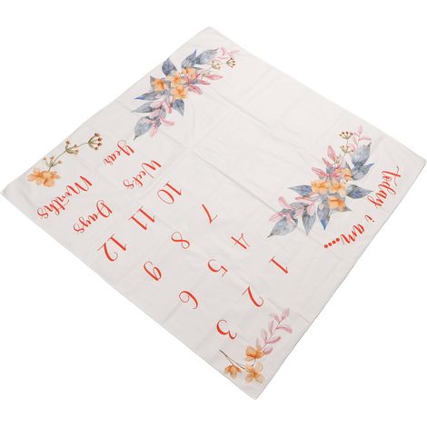 Couverture d'étape pour bébé, douce, confortable, lavable, à motif floral, idéale pour les photos de bébé. (1/5)