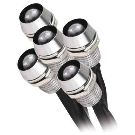 Pack de 5 Spots LED Encastrables 5x0,22W 15° Étanche IP68 Ø9mm - perçage Ø8mm Blanc du Jour 6000K (1/5)
