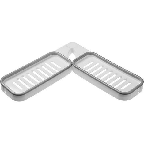 Étagère de rangement pivotante robuste pour accessoires de salle de bain, étagère murale pivotante, grise (1/5)