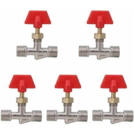 Accessoire pour compresseur5 Pcs Valve Compresseur D'air Robinet À Aiguille 1/4in Float Ball Valve Structure Pièces De Rechange Compresseur D'air Tuyau
