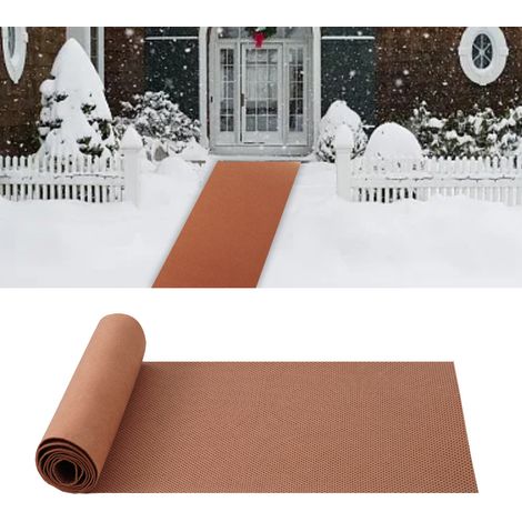 Alfombrilla antideslizante para hielo - Alfombrilla de lana antideslizante para invierno - Alfombrilla de lana para exteriores con perlas de silicona antideslizantes (1/2)