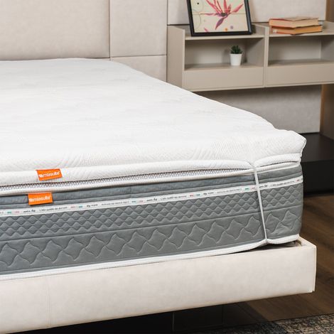 Surmatelas 80x195  en mousse à mémoire de forme - hauteur 7 cm, à portance différenciée, déhoussable  One H7