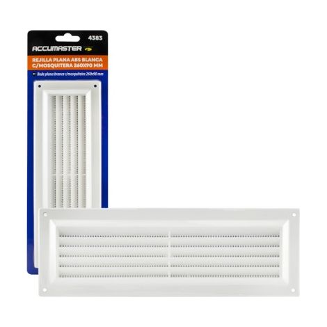 Rejilla Plana ABS Blanca C/Mosquitera 260x90mm (1/5)