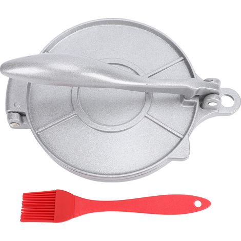 Presse à Tortillas Manuel en Aluminium Alloy avec Pinceau à Huile - 22 cm pour Dumplings et Galettes (1/5)