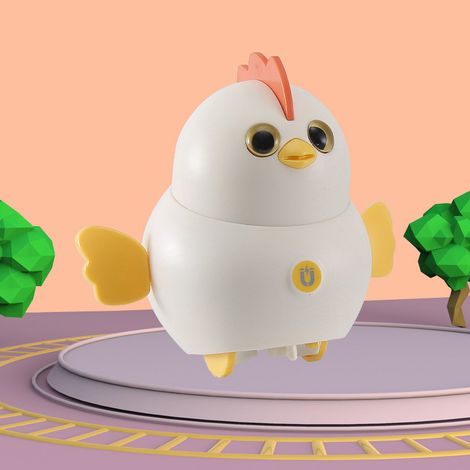 Jouet électrique animal canard balançoire Équipe de balançoire amusante Poulet blanc (1/3)