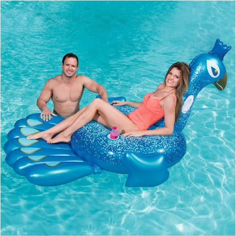 CAVALCABILE PAVONE CM 198X164 CON MANIGLIE E PORTABICCHIERE BEST WAY (1/10)