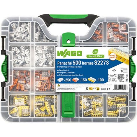 WAGO Valigetta 500 terminali S2273 (250 x 2E + 150 x 3E + 100 x 5E) (1/2)