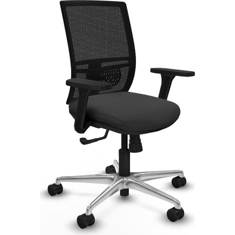Chaise de bureau piqueras y crespo Yunquera gris foncé cuir (1/2)
