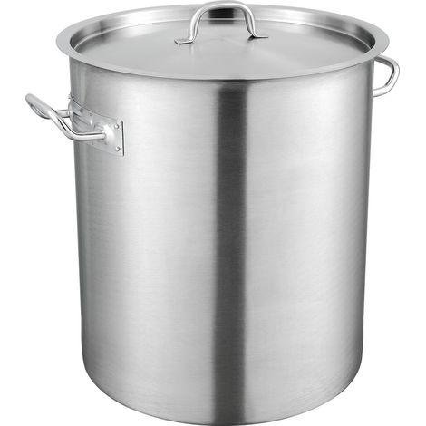 Marmite Traiteur 39,7 L Faitout avec Couvercle et Poignée Diamètre 35 cm Hauteur 41 cm Grand Pot en Acier Inoxydable 18/8 Tous Feux Flamme Nue et Induction pour Événement Commercial Restaurant (1/5)