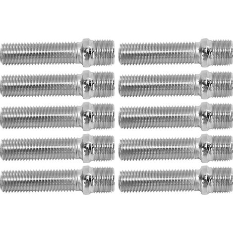 20 Pièces Goujons de Roue Longs 58mm Boulons de Conversion Adaptateur 41mm Portée M14x1.25-M12x1.5 (1/5)