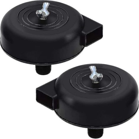 CREA 2 Pcs Compressor Filter, 16mm 3/8pt Male Thread Silent Compressor For Air Compressor (black) (1/4)
