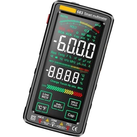 Multimètre numérique 683 6000 points, grand écran, résistant à la brûlure (1/5)