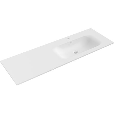 Mexen Vela Waschbecken Aufsatz rechts 141 x 46,5 cm, weiß matt - 25231401P (1/3)