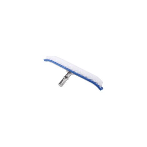 Spazzola per la pulizia delle pareti della piscina da 45 cm, strumento di pulizia con manico in alluminio per laghetti, spa e vasche idromassaggio - Crezuo (1/3)