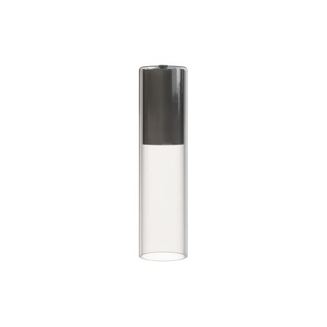 Globe verre transparent tube noir 25cm Nowodvorski CYLINDER M