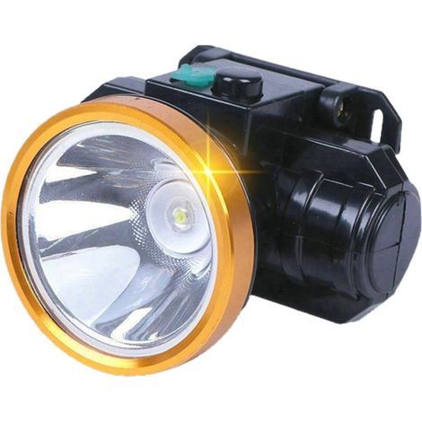 Lampe frontale à LED rechargeable avec faisceau longue distance léger 80 g USB charge rapide 3 modes pour camping, pêche, cyclisme, course à pied, noir et orange