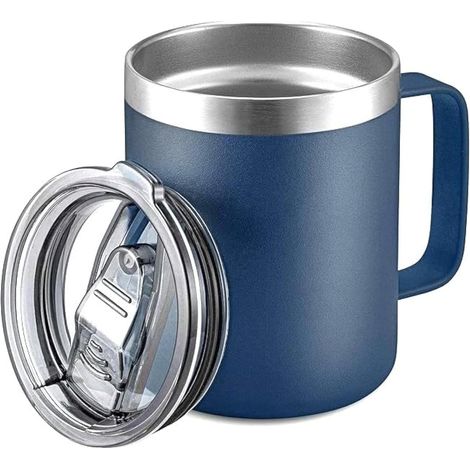 Tasse Thermos - Acier Inoxydable Double Paroi 355 Ml - Pour Café Thé Boissons Chaudes Ou Froides - Usage Bureau Maison Voyage - 1 Pièce (1/5)