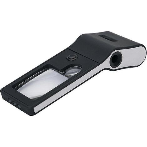 Juwelierlupe mit 55-facher, 10-facher und 3-facher Vergrößerung, Taschenlupe mit LED-/UV-Licht für Präzisionsarbeiten, Schmuckherstellung (1/5)