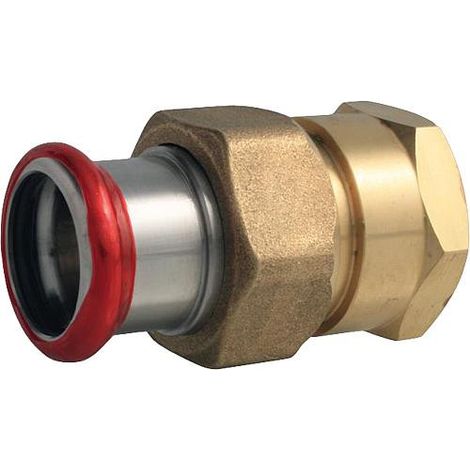 Raccord a sertir en acier C Contour M, Droit,filetage fem. Joint plat 22mm x 1"