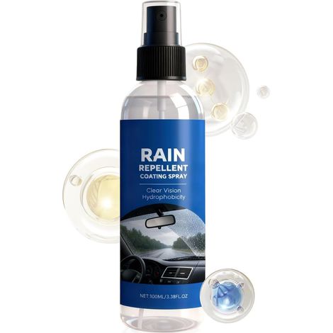 Spray de revêtement - Spray de revêtement en céramique - Spray hydrophobe - Imperméabilisant longue durée - 100 ml - Imperméable avec protection anti-buée pour vitres de voiture, rétroviseurs (1/5)