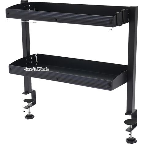 Estantería de oficina, diseño ajustable, solución para ahorrar espacio, color negro. (1/2)