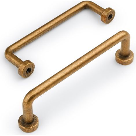 10 Möbelgriffe, 96 mm Lochabstand, Zinklegierung, Retro-Bronze-Stil, für Schubladen, Schränke, Küche (1/5)