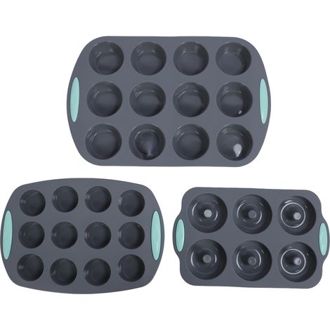 Stampo in silicone per muffin, antiaderente, per cupcake, ciambelle, resistente al calore, lavabile in lavastoviglie, per la cucina. (1/5)