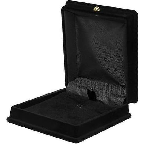 1 x Boîte de rangement/présentoir à bijoux en velours pour colliers et chaînes - Noir (1/5)