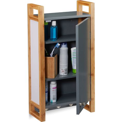 Mobile bagno pensile grigio