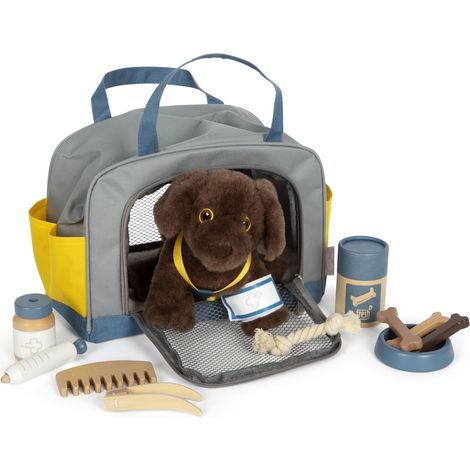 Small Foot Cane con Borsa e Kit per la Cura, Animali Domestici, Giocattolo per Bambini dai 2 Anni in su, 12600, Multicolore (1/5)