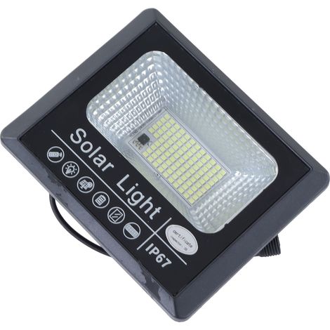 Lampadaire solaire 30W avec télécommande, détecteur de mouvement, minuterie, éclairage extérieur étanche pour jardin et terrasse. (1/5)