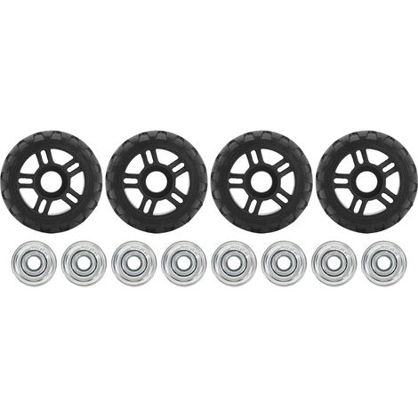 Lot de 4 roulettes pivotantes pour valise, silencieuses, robustes, légères, isolantes thermiques et ignifugées, pour réparation. (1/5)