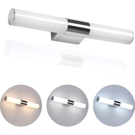 8 W Lampe Miroir Applique aveCôtélécommande(3000-7000K) Luminaire pour salle de bains 700Lm Lampe Eclairage IP44 étanche 40 CM(lumière chaude）-Fei Yu (1/5)