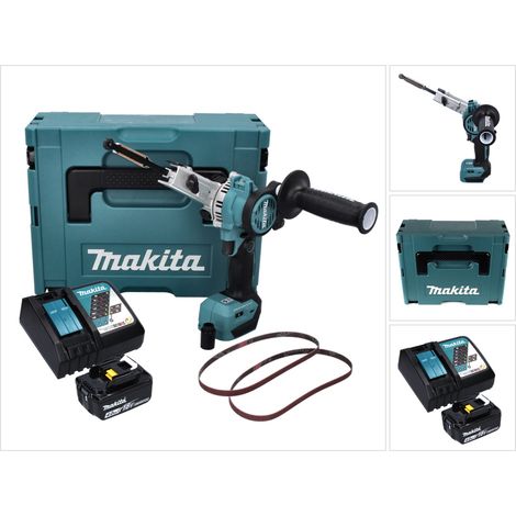Makita DBS 180 RM1J lima a nastro a batteria 18 V 9 x 533 mm senza spazzole + 1x batteria ricaricabile 4,0 Ah + caricabatterie + Makpac