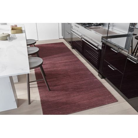 Tapis Loribaft Tapis Teppstar - Tapis en laine - 300x80cm, Rectangular - 100% Laine vierge - Tissé main - Violet clair (1/5)